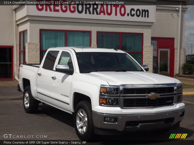 Summit White / Cocoa/Dune 2014 Chevrolet Silverado 1500 LTZ Z71 Crew Cab 4x4