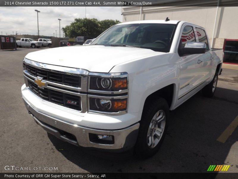 Summit White / Cocoa/Dune 2014 Chevrolet Silverado 1500 LTZ Z71 Crew Cab 4x4