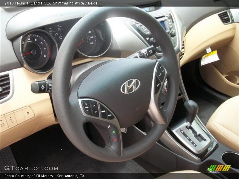 Shimmering White / Beige 2013 Hyundai Elantra GLS