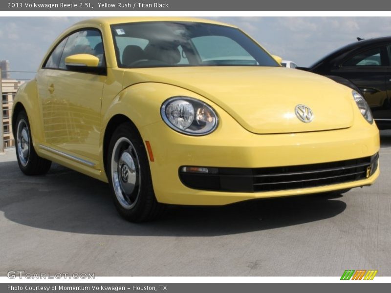Yellow Rush / Titan Black 2013 Volkswagen Beetle 2.5L