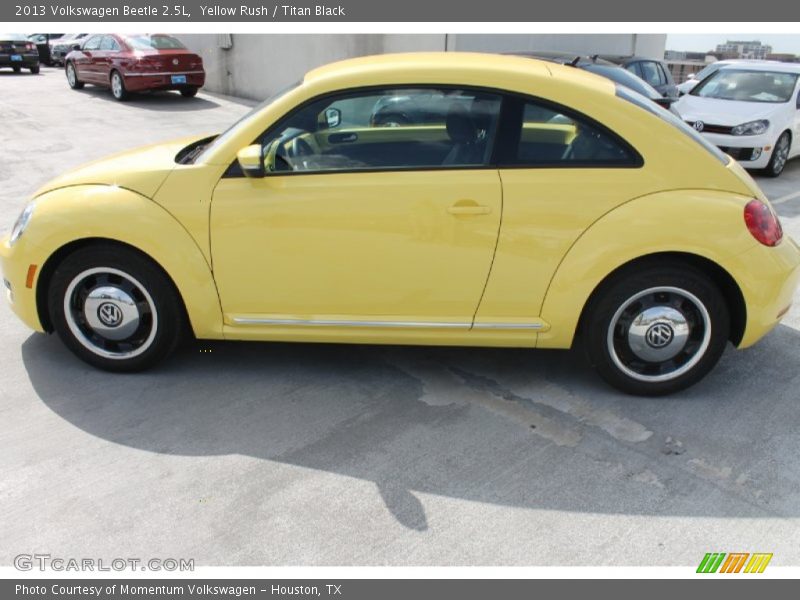 Yellow Rush / Titan Black 2013 Volkswagen Beetle 2.5L