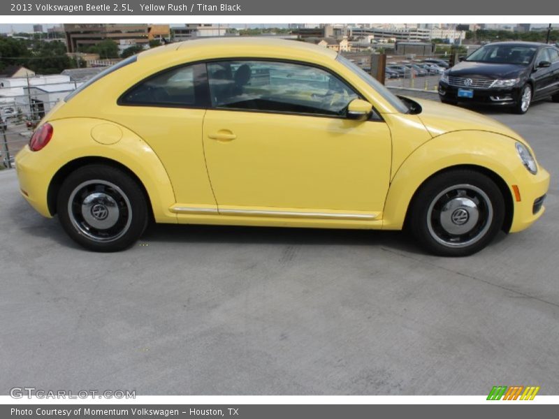 Yellow Rush / Titan Black 2013 Volkswagen Beetle 2.5L