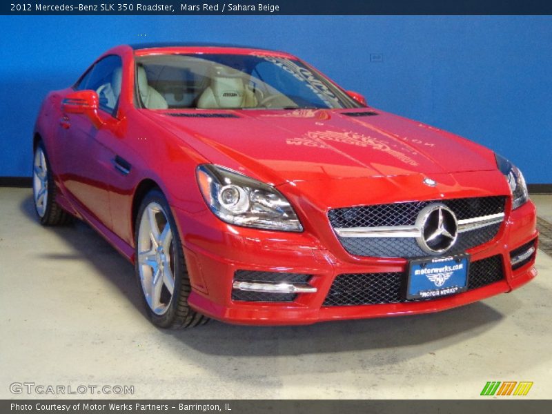 Mars Red / Sahara Beige 2012 Mercedes-Benz SLK 350 Roadster