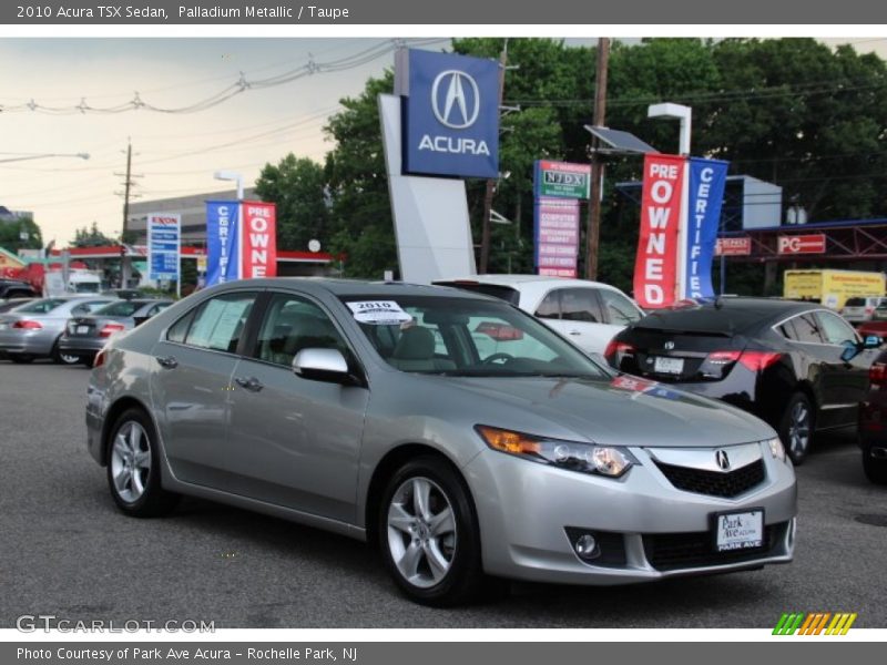 Palladium Metallic / Taupe 2010 Acura TSX Sedan