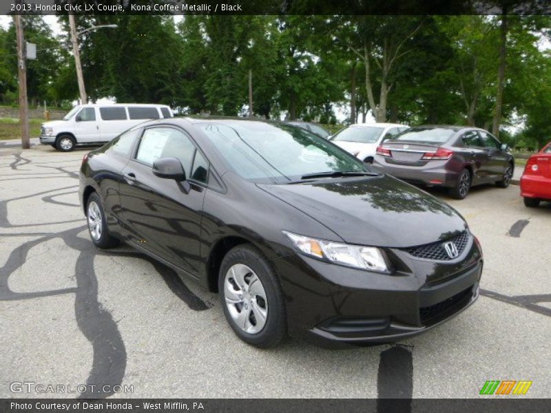 Kona Coffee Metallic / Black 2013 Honda Civic LX Coupe