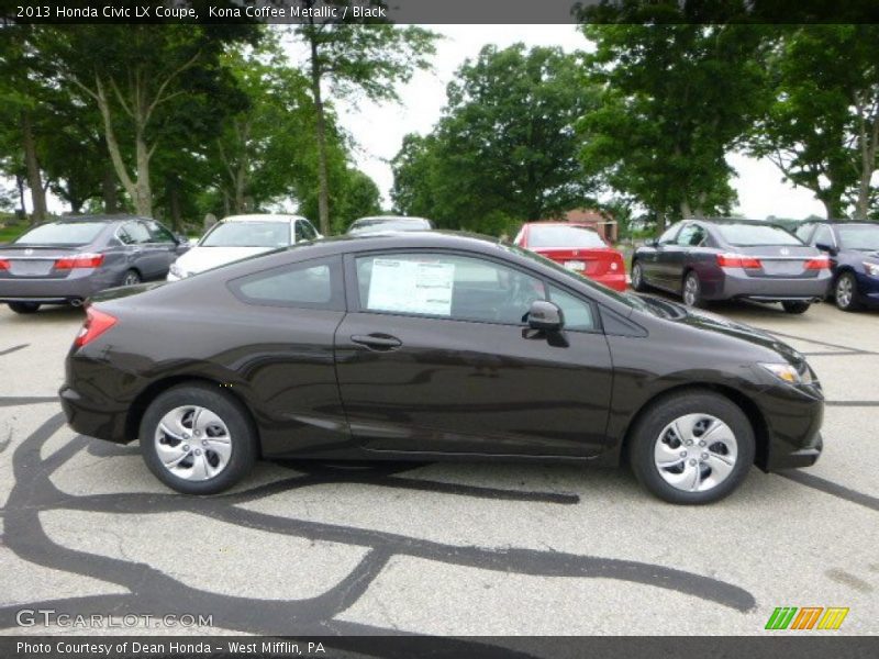 Kona Coffee Metallic / Black 2013 Honda Civic LX Coupe