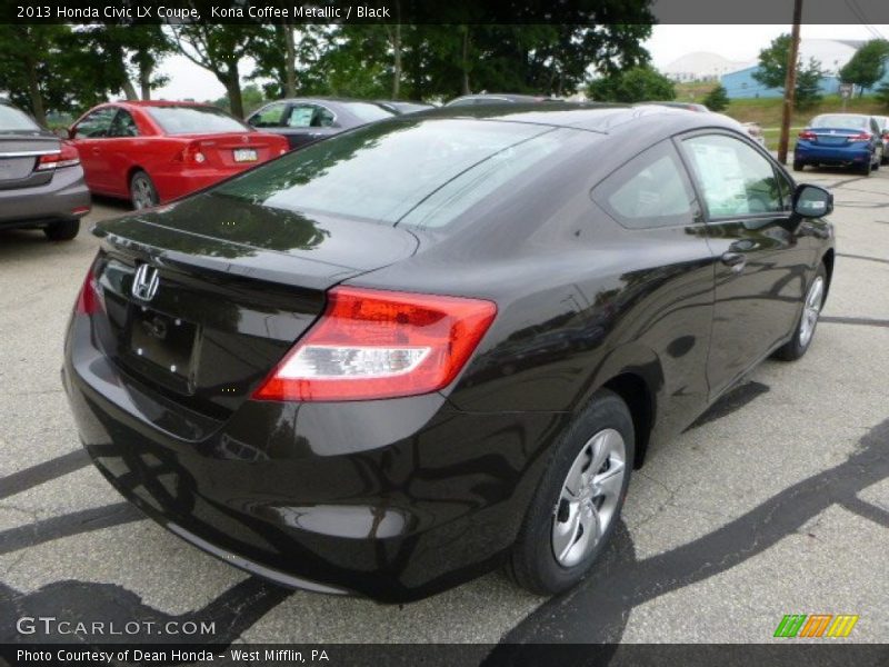 Kona Coffee Metallic / Black 2013 Honda Civic LX Coupe