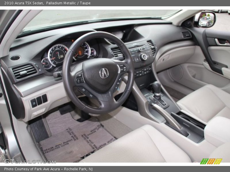 Palladium Metallic / Taupe 2010 Acura TSX Sedan