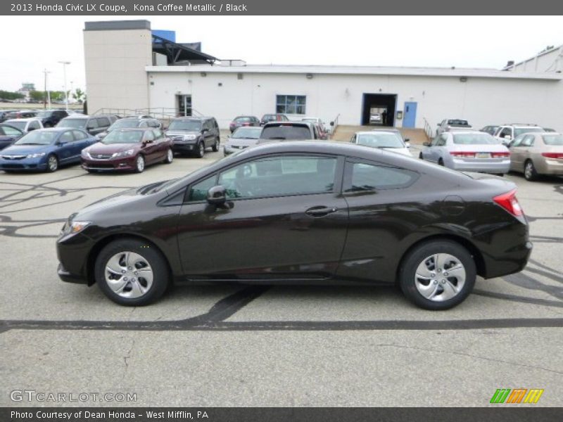 Kona Coffee Metallic / Black 2013 Honda Civic LX Coupe