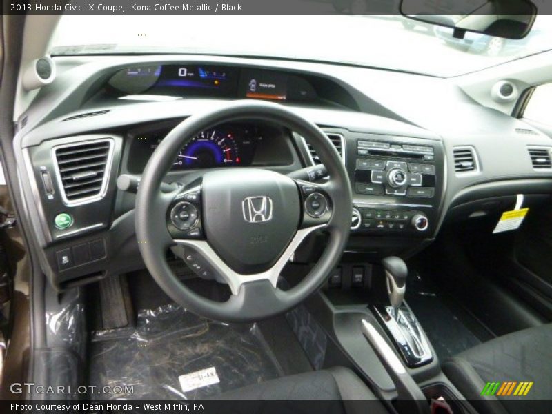 Kona Coffee Metallic / Black 2013 Honda Civic LX Coupe