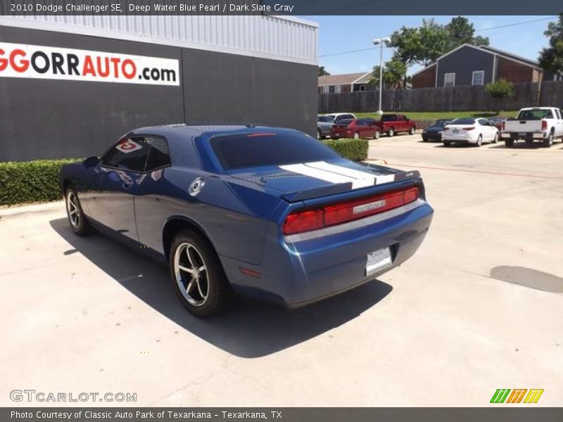 Deep Water Blue Pearl / Dark Slate Gray 2010 Dodge Challenger SE