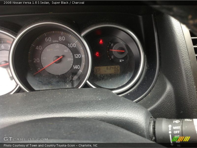Super Black / Charcoal 2008 Nissan Versa 1.8 S Sedan