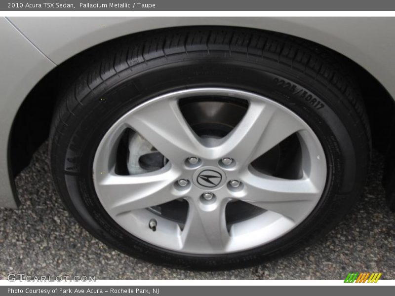 Palladium Metallic / Taupe 2010 Acura TSX Sedan