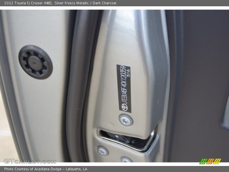 Silver Fresco Metallic / Dark Charcoal 2012 Toyota FJ Cruiser 4WD