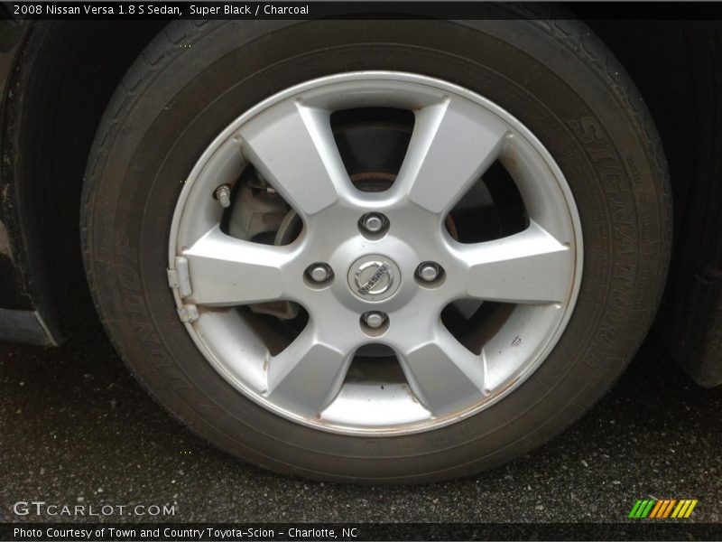 Super Black / Charcoal 2008 Nissan Versa 1.8 S Sedan