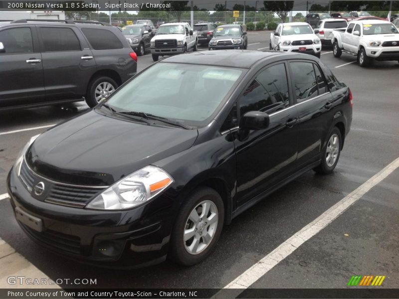 Super Black / Charcoal 2008 Nissan Versa 1.8 S Sedan