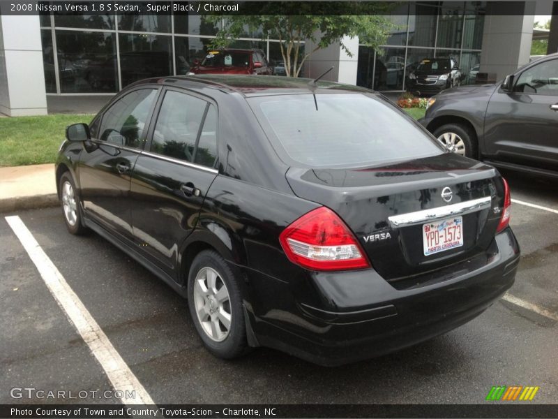 Super Black / Charcoal 2008 Nissan Versa 1.8 S Sedan