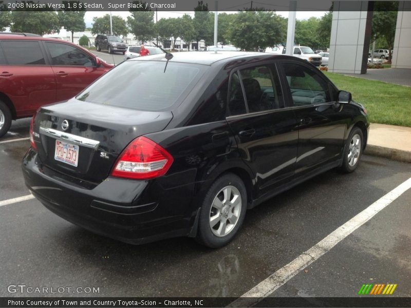 Super Black / Charcoal 2008 Nissan Versa 1.8 S Sedan