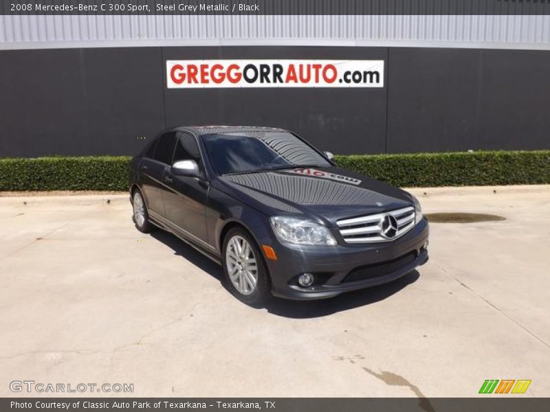Steel Grey Metallic / Black 2008 Mercedes-Benz C 300 Sport