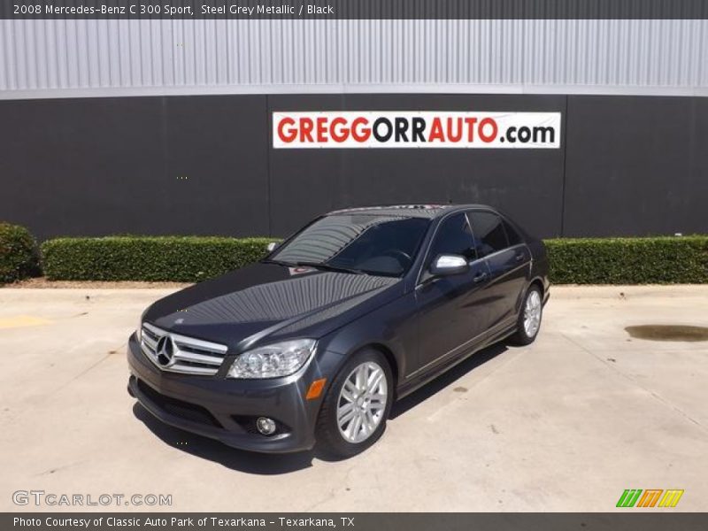 Steel Grey Metallic / Black 2008 Mercedes-Benz C 300 Sport