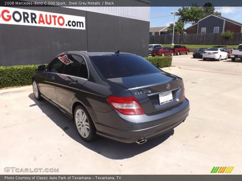 Steel Grey Metallic / Black 2008 Mercedes-Benz C 300 Sport
