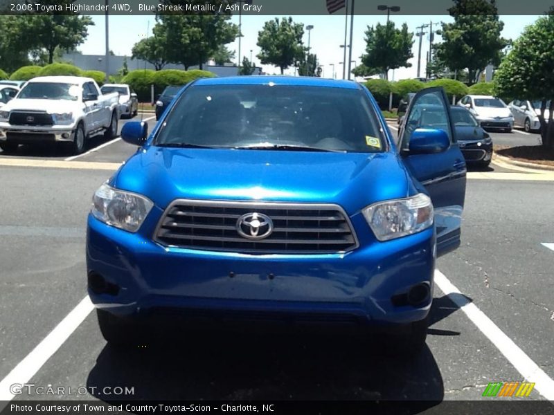 Blue Streak Metallic / Ash Gray 2008 Toyota Highlander 4WD