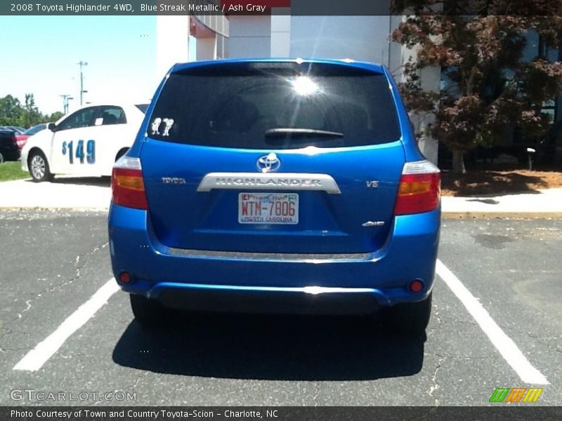 Blue Streak Metallic / Ash Gray 2008 Toyota Highlander 4WD
