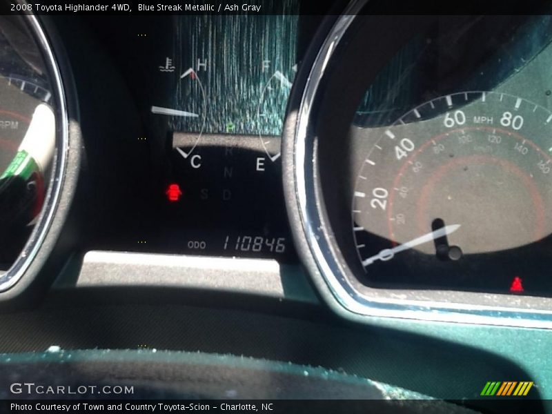 Blue Streak Metallic / Ash Gray 2008 Toyota Highlander 4WD