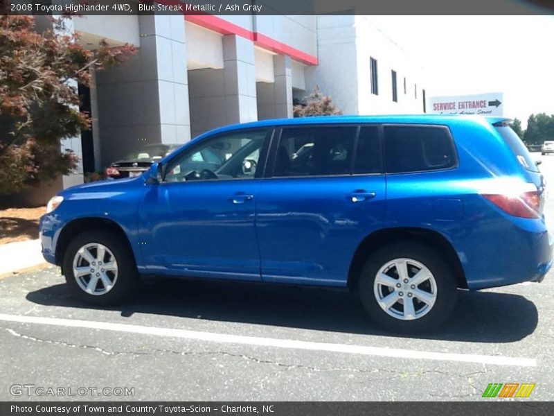 Blue Streak Metallic / Ash Gray 2008 Toyota Highlander 4WD