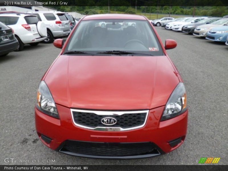 Tropical Red / Gray 2011 Kia Rio LX
