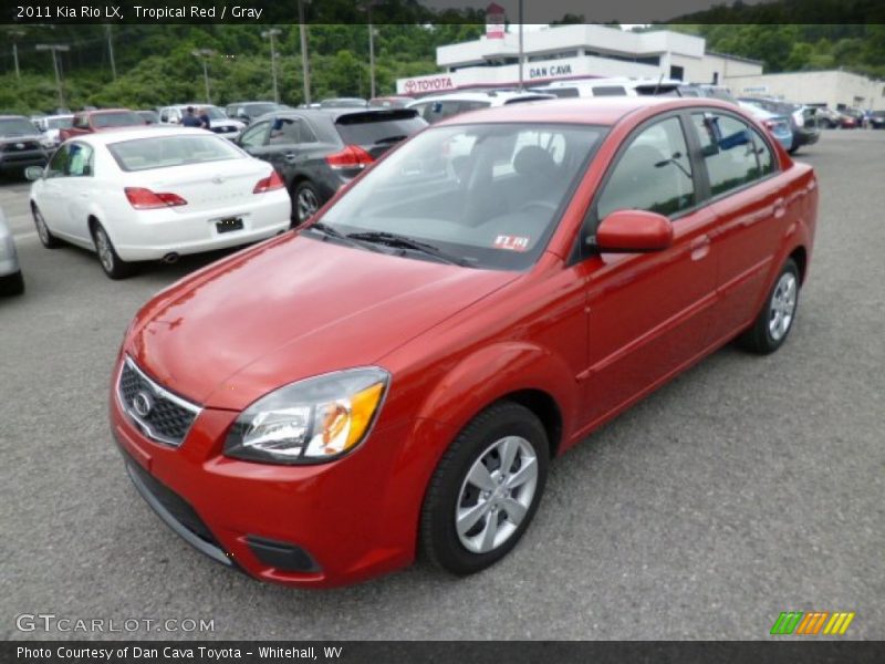 Tropical Red / Gray 2011 Kia Rio LX