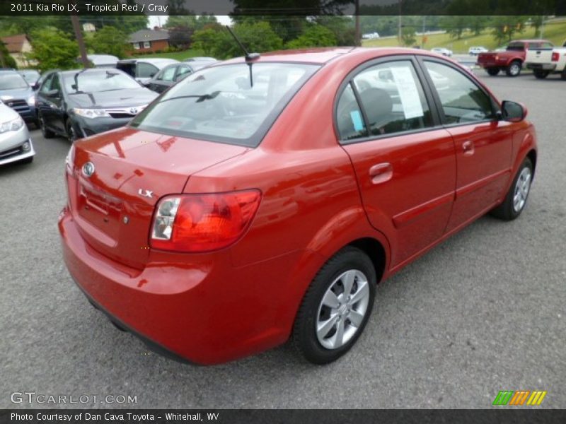 Tropical Red / Gray 2011 Kia Rio LX