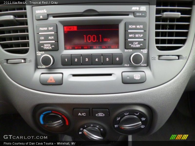 Tropical Red / Gray 2011 Kia Rio LX