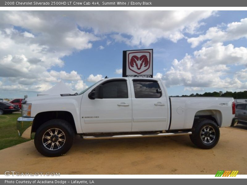 Summit White / Ebony Black 2008 Chevrolet Silverado 2500HD LT Crew Cab 4x4