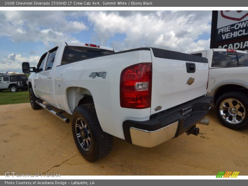 Summit White / Ebony Black 2008 Chevrolet Silverado 2500HD LT Crew Cab 4x4