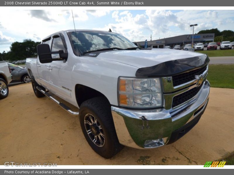 Summit White / Ebony Black 2008 Chevrolet Silverado 2500HD LT Crew Cab 4x4