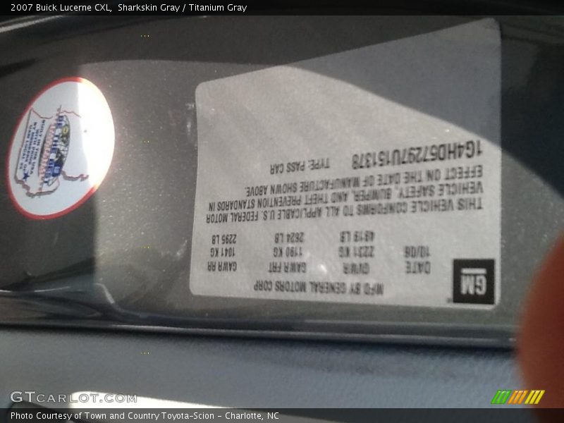 Sharkskin Gray / Titanium Gray 2007 Buick Lucerne CXL