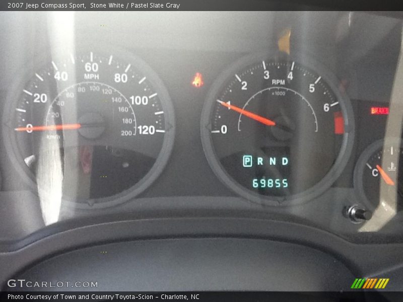 Stone White / Pastel Slate Gray 2007 Jeep Compass Sport