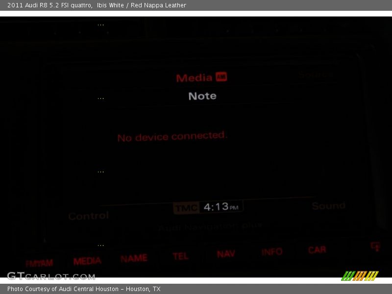 Ibis White / Red Nappa Leather 2011 Audi R8 5.2 FSI quattro