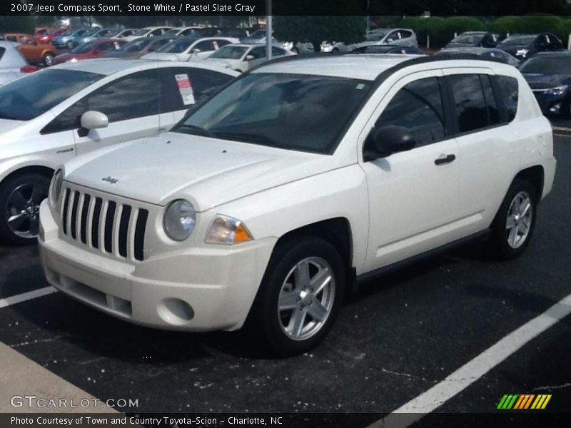 Stone White / Pastel Slate Gray 2007 Jeep Compass Sport