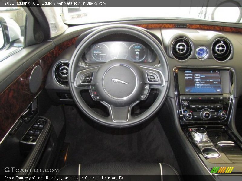 Liquid Silver Metallic / Jet Black/Ivory 2011 Jaguar XJ XJL