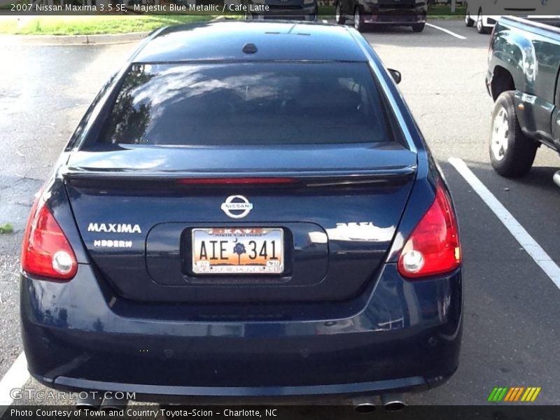 Majestic Blue Metallic / Cafe Latte 2007 Nissan Maxima 3.5 SE