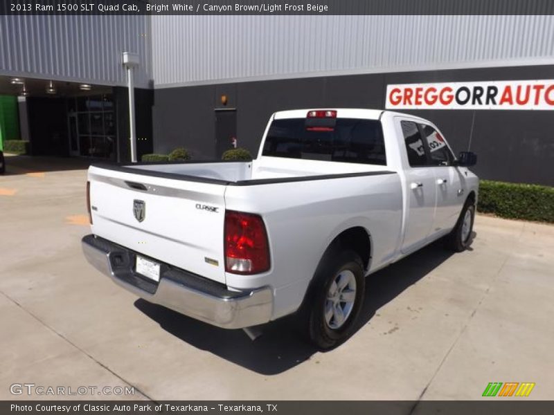 Bright White / Canyon Brown/Light Frost Beige 2013 Ram 1500 SLT Quad Cab