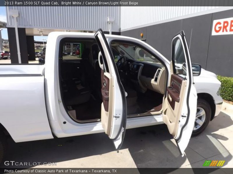 Bright White / Canyon Brown/Light Frost Beige 2013 Ram 1500 SLT Quad Cab