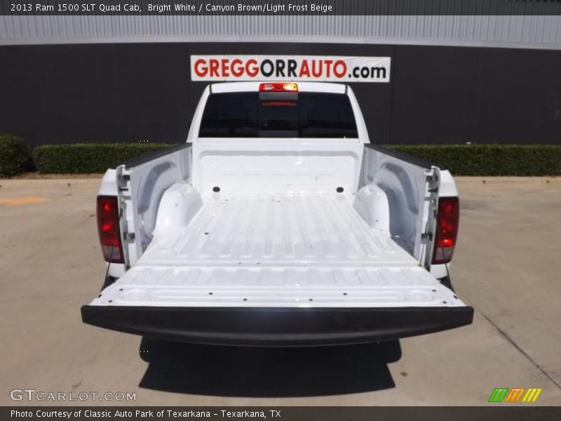 Bright White / Canyon Brown/Light Frost Beige 2013 Ram 1500 SLT Quad Cab