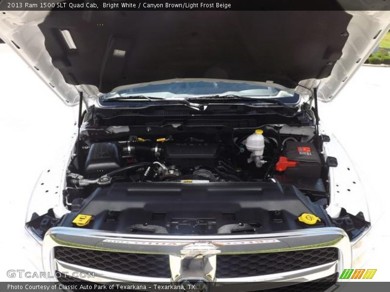 Bright White / Canyon Brown/Light Frost Beige 2013 Ram 1500 SLT Quad Cab