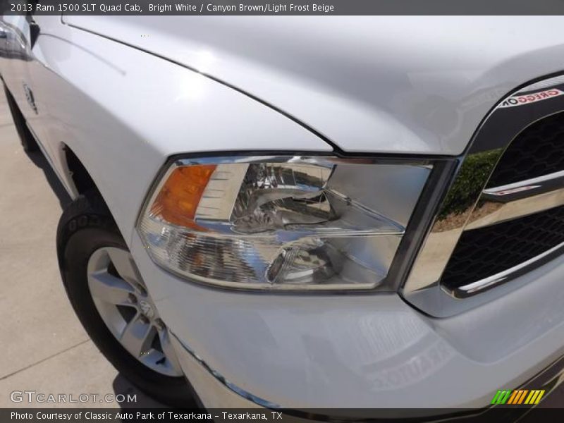 Bright White / Canyon Brown/Light Frost Beige 2013 Ram 1500 SLT Quad Cab