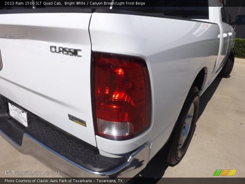 Bright White / Canyon Brown/Light Frost Beige 2013 Ram 1500 SLT Quad Cab