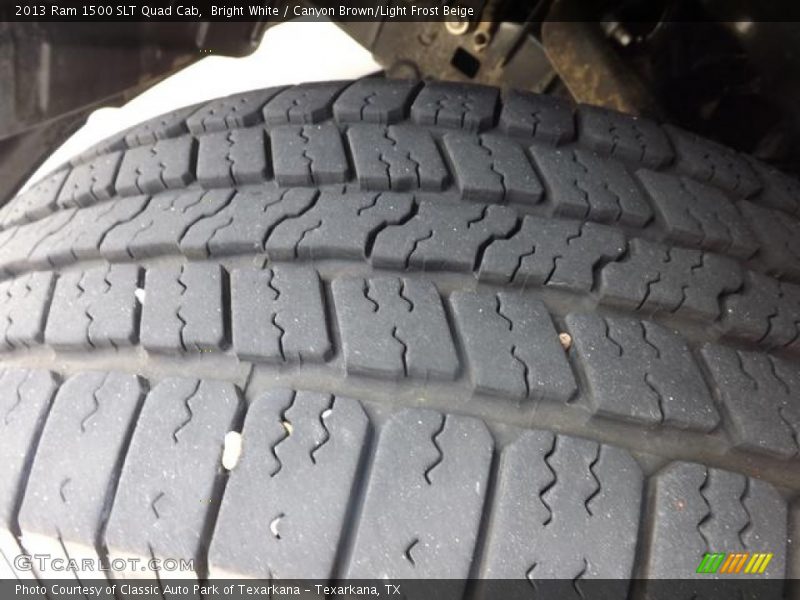 Bright White / Canyon Brown/Light Frost Beige 2013 Ram 1500 SLT Quad Cab