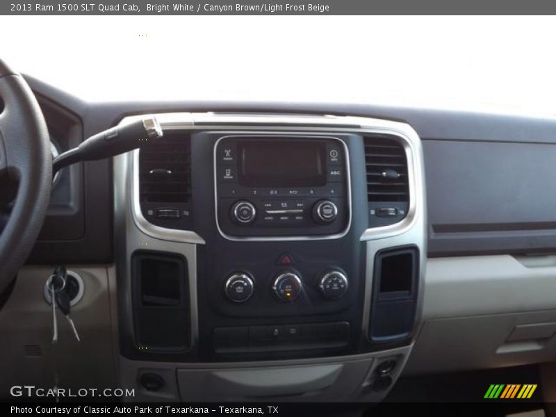 Bright White / Canyon Brown/Light Frost Beige 2013 Ram 1500 SLT Quad Cab